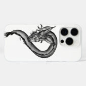 Coques Case-Mate iPhone Dragon en style tatouage (Verso (horizontal))
