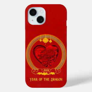 Coque Pour iPhone 15 Dragon Heart, Année du Dragon