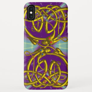 Case-Mate iPhone Case DRAGON LOVE, GOLD CELTIC KNOS DRAGONS, Violet
