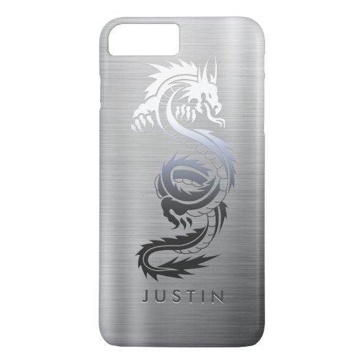 Coques Case-Mate iPhone Dragon métallique brossé (Dos)