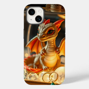 Coque Pour iPhone 14 Dragon mignon dans une boîte à bijoux