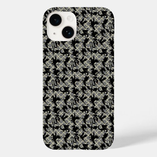 Coques Case-Mate iPhone Dragon motif 01.wx4x4.bleu Gris BG (Verso)