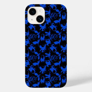 Coque Pour iPhone 14 Dragon motif 02 blue.bwx4 Black BG