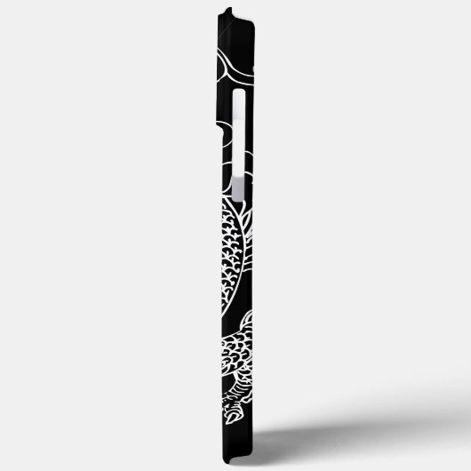 Coques Case-Mate iPhone Dragon noir et blanc (Verso / Gauche)