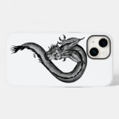 Coques Case-Mate iPhone Dragon noir et blanc (Verso (horizontal))