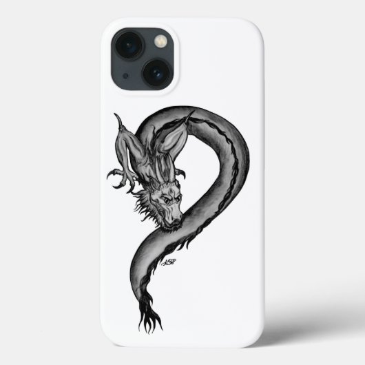 Coques Case-Mate iPhone Dragon noir et blanc (Verso)