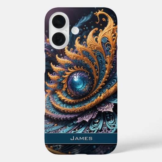Coques Case-Mate iPhone Dragon Oeil moderne Abstrait Géométrique Nom fract (Verso)