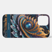 Coques Case-Mate iPhone Dragon Oeil moderne Abstrait Géométrique Nom fract (Verso (horizontal))
