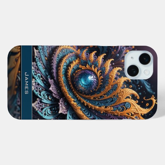 Coques Case-Mate iPhone Dragon Oeil moderne Abstrait Géométrique Nom fract (Verso (horizontal))