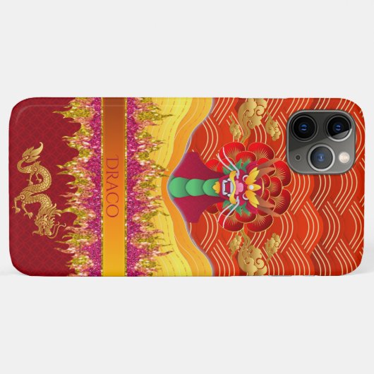 Coques Case-Mate iPhone Dragon Oriental /w Gold Cloud & Parties scintillan (Dos (Horizontal))