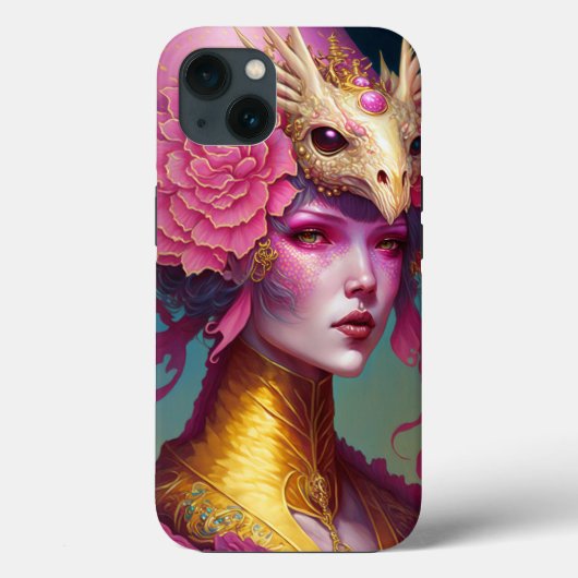Coques Case-Mate iPhone Dragon rose Crâne Femme Imaginaire Art (Verso)