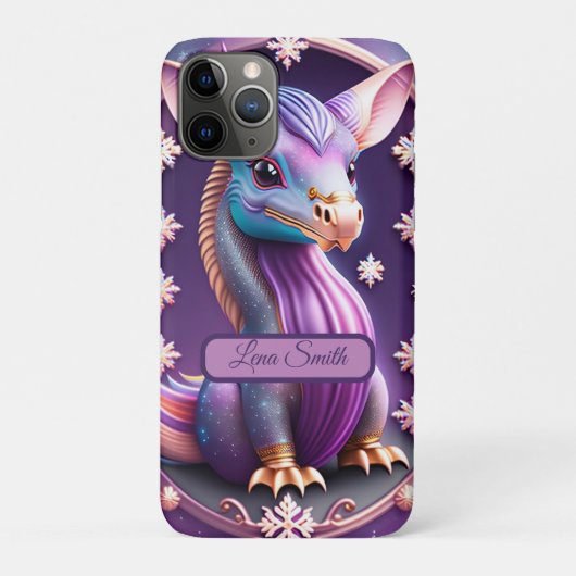Coques Case-Mate iPhone Dragon Rose Violet, Art Digital Fantastique (Dos)