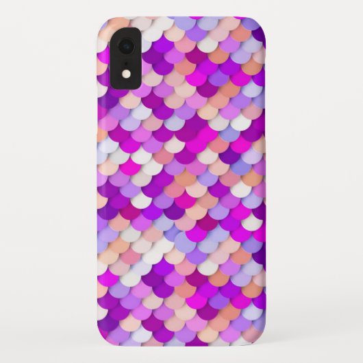 Coques Case-Mate iPhone "Dragon Scales" - violet. rose chaud et pêche (Dos)
