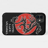 Coques Case-Mate iPhone Dragon Sun - noir rouge blanc + vos idées (Dos (Horizontal))