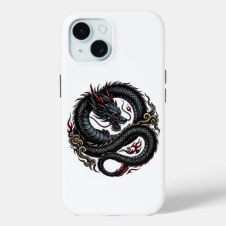Coque Pour iPhone 15 Dragon Tattoo Phone Case | Japanese Style Dragon 