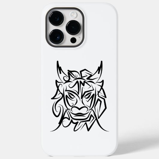 Coques Case-Mate iPhone Dragon tribal noir et blanc (Verso)