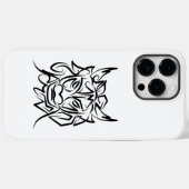 Coques Case-Mate iPhone Dragon tribal noir et blanc (Verso (horizontal))