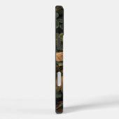 Coques Case-Mate iPhone Dragon vert enchanté avec élégant tableau floral (Verso / Droite)