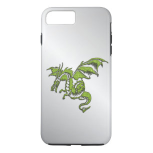 Case-Mate iPhone Case Dragon vert sur argent