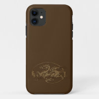 Dragon vintage du Vieux Monde sur Deep Brown