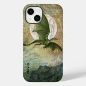 Coques Case-Mate iPhone Dragon volant vert personnalisé (Verso)
