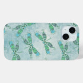 Coques Case-Mate iPhone Dragonflies Boho en bleu (Verso (horizontal))