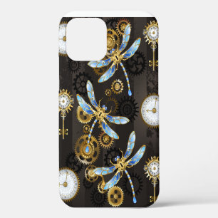 Case-Mate iPhone Case Dragonflies de Steampunk sur arrière - plan rayé b