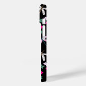 Coques Case-Mate iPhone Dragonflies et Fleurs sur le noir (Verso / Gauche)