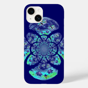 Coque Pour iPhone 14 Dragonflies, Fleurs Lys D'Eau