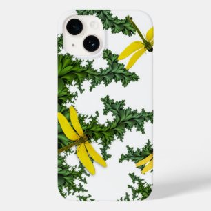 Coque Pour iPhone 14 Dragonflies jaunes