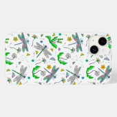 Coques Case-Mate iPhone Dragonflies Whimsical et Dandelions main tiré (Verso (horizontal))
