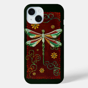 Coque Pour iPhone 15 Dragonfly Elegant Jewel 2 Folk Art