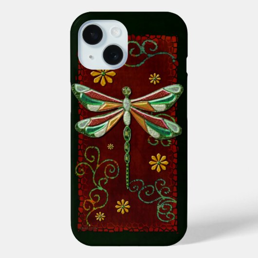 Coques Case-Mate iPhone Dragonfly Elegant Jewel 2 Folk Art (Verso)