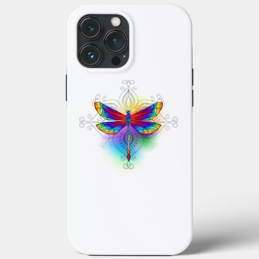 Coques Case-Mate iPhone Dragonfly en arc-en-ciel (Verso)