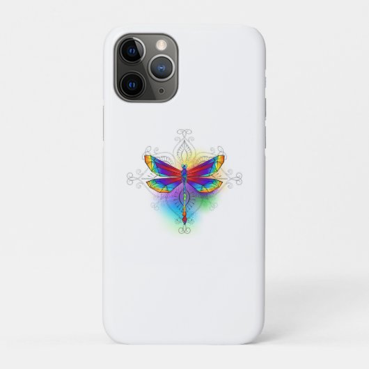 Coques Case-Mate iPhone Dragonfly en arc-en-ciel (Dos)