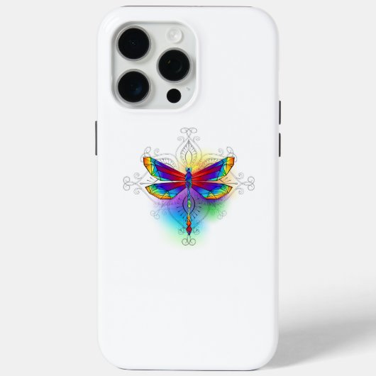 Coques Case-Mate iPhone Dragonfly en arc-en-ciel (Verso)
