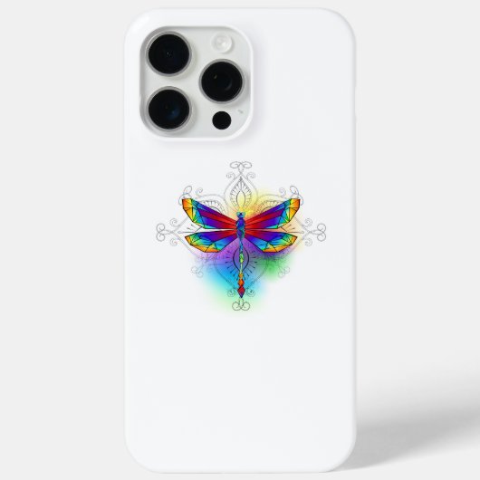 Coques Case-Mate iPhone Dragonfly en arc-en-ciel (Verso)