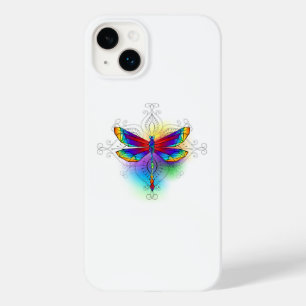 Coque Pour iPhone 14 Plus Dragonfly en arc-en-ciel