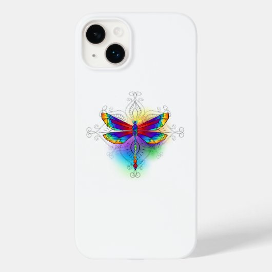 Coques Case-Mate iPhone Dragonfly en arc-en-ciel (Verso)