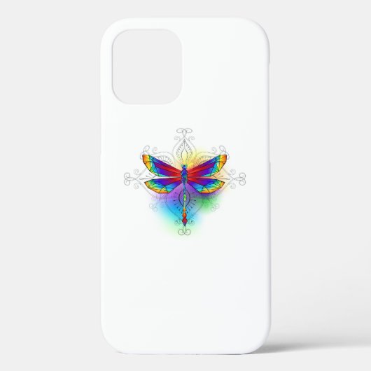 Coques Case-Mate iPhone Dragonfly en arc-en-ciel (Verso)