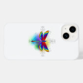Coques Case-Mate iPhone Dragonfly en arc-en-ciel (Verso (horizontal))