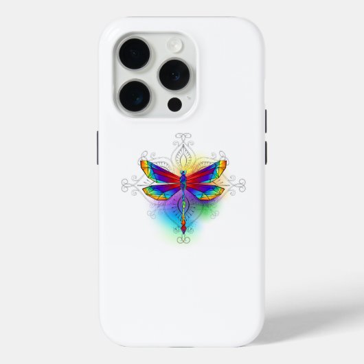 Coques Case-Mate iPhone Dragonfly en arc-en-ciel (Verso)