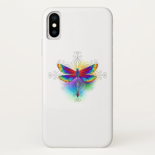 Coques Case-Mate iPhone Dragonfly en arc-en-ciel (Dos)
