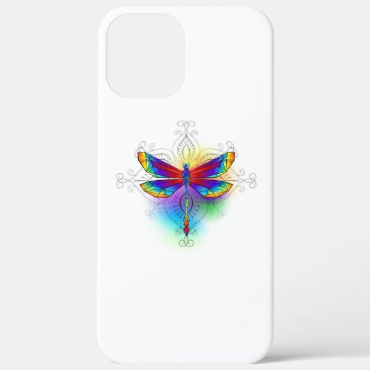 Coques Case-Mate iPhone Dragonfly en arc-en-ciel (Verso)