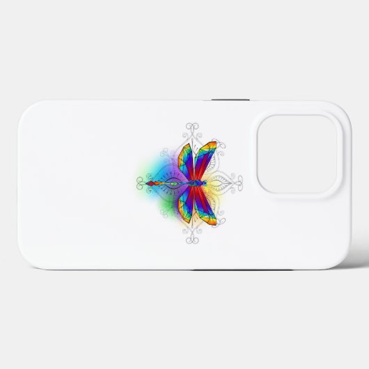 Coques Case-Mate iPhone Dragonfly en arc-en-ciel (Verso (horizontal))