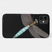 Coques Case-Mate iPhone Dragonfly numérique gros plan sur noir (Dos (Horizontal))