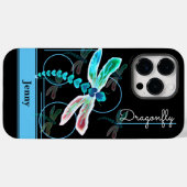 Coques Case-Mate iPhone Dragonfly Personnalisé (bleu) (Verso (horizontal))