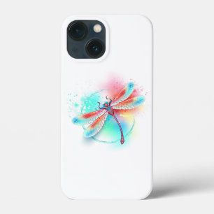Case-Mate iPhone Case Dragonfly rouge sur l'arrière - plan aquarelle