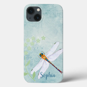 Case-Mate iPhone Case Dragonfly vintage sur un Arrière - plan floral déf