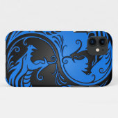 Coques Case-Mate iPhone Dragons bleus et noirs de Yin Yang (Dos (Horizontal))